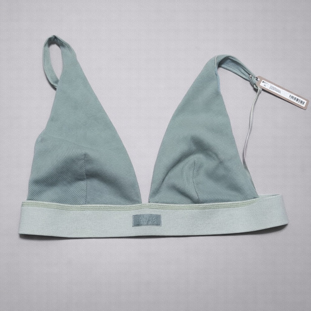 Skims Cotton Rib Plunge Bralette